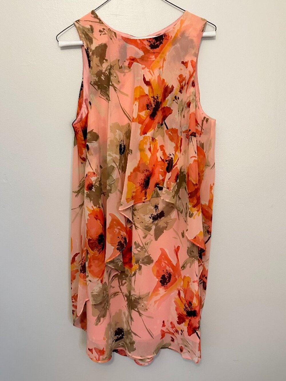 [Ralph Lauren] Pink Floral Overlay Dress 14